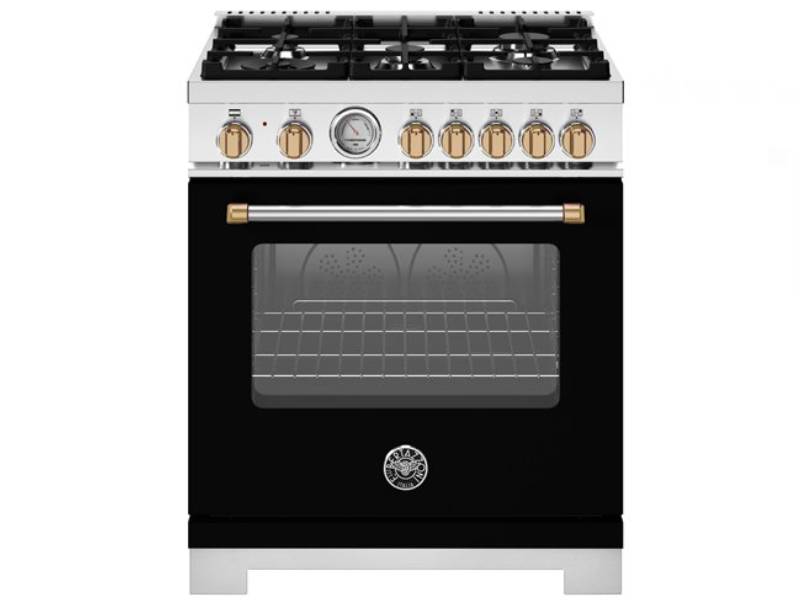 30" Bertazzoni Freestanding  Dual Fuel 5 Burners Range - MAS305DFMNG