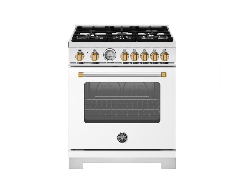 30" Bertazzoni Freestanding  Dual Fuel 5 Burners Range - MAS305DFMBG
