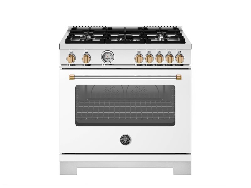36" Bertazzoni Freestanding 5 Burners Gas Range - MAS365GASBG