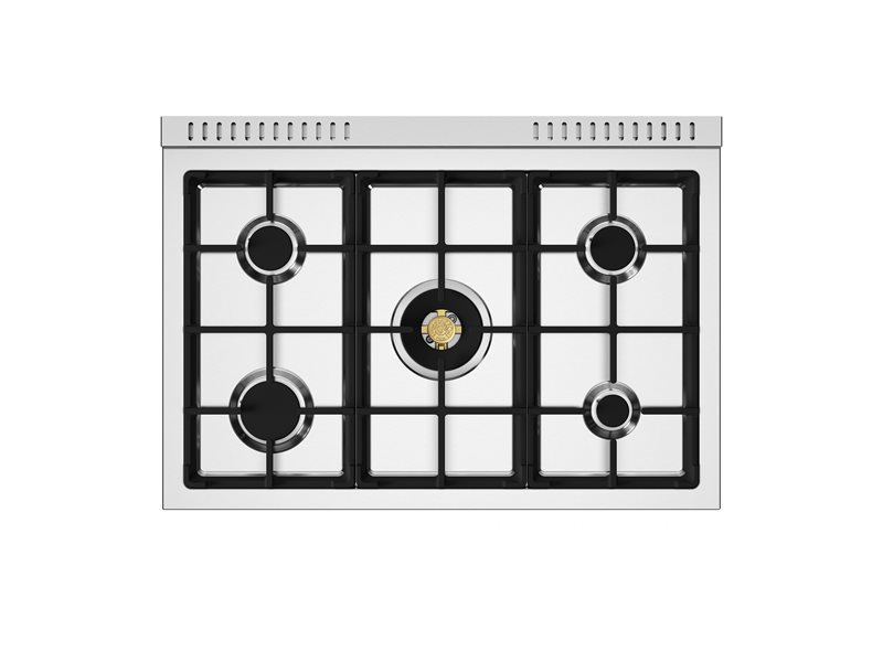 36" Bertazzoni Dual Fuel Range 5 Burner Electric Oven - MAS365DFMNG