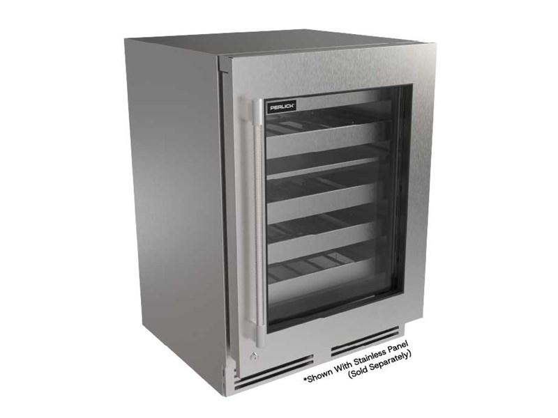 24" Perlick G5 Luxe Dual Zone Wine Reserve Glass Door - G5WD24GL
