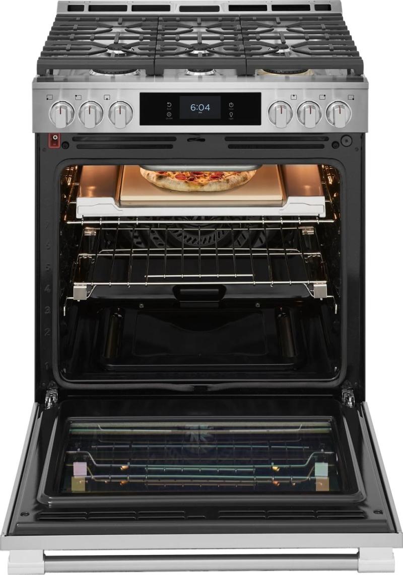 30" Frigidaire Professional Gas Range with Stone-Baked Pizza - PCFG3085BF