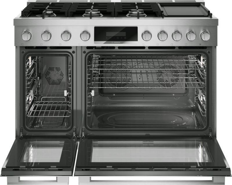 48" Bosch 800 Series Dual Fuel Freestanding Range in Stainless Steel - HDS8857UC
