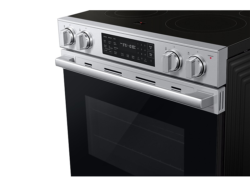 Samsung 6.3 Cu. Ft. Electric Slide-In Range True Convection with Air Fry Max | Air Sous Vide - NSE80H63XRAC