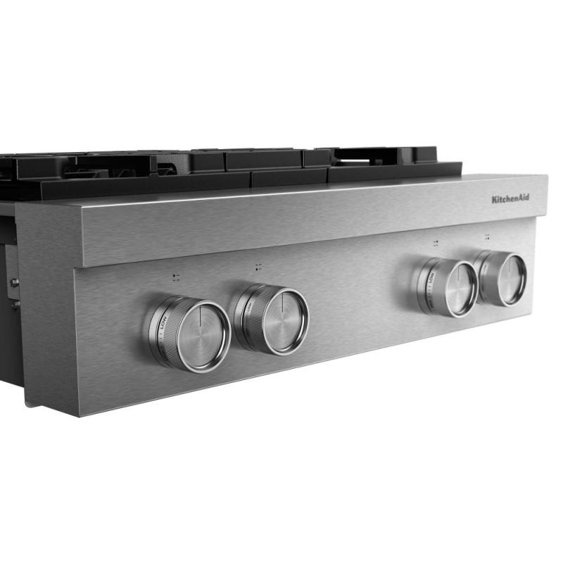 30" KitchenAid 4-Burner Gas Commercial-Style Rangetop - KCGK930TSS