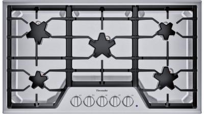 36" Thermador 5 Burner Gas Cooktop - SGSX365TS