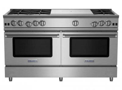 60" BlueStar RNB Series Freestanding Gas Range with 24 French Top - RNB606FTBV2