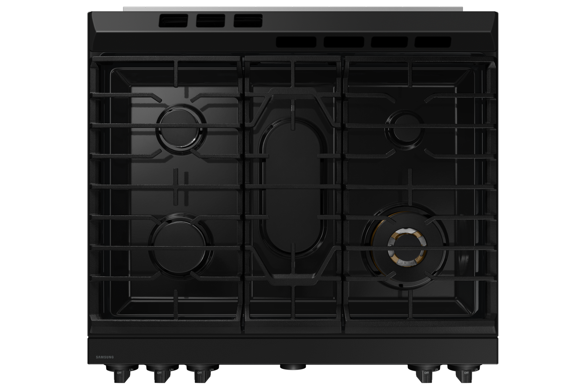 30" Samsung 6.0 Cu. Ft. Gas Slide-In Range with Air Sous Vide in Matte Black Steel - NSG6DG8500MTAA