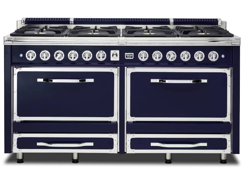 66" Viking Tuscany Series Freestanding Dual-Fuel Range With Eight Burners - TVDR6608BDB