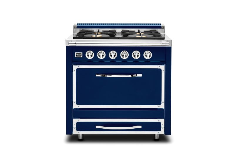36" Viking Tuscany Series  Freestanding Dual Fuel Range With High Performance Burners - TVDR3604BDB
