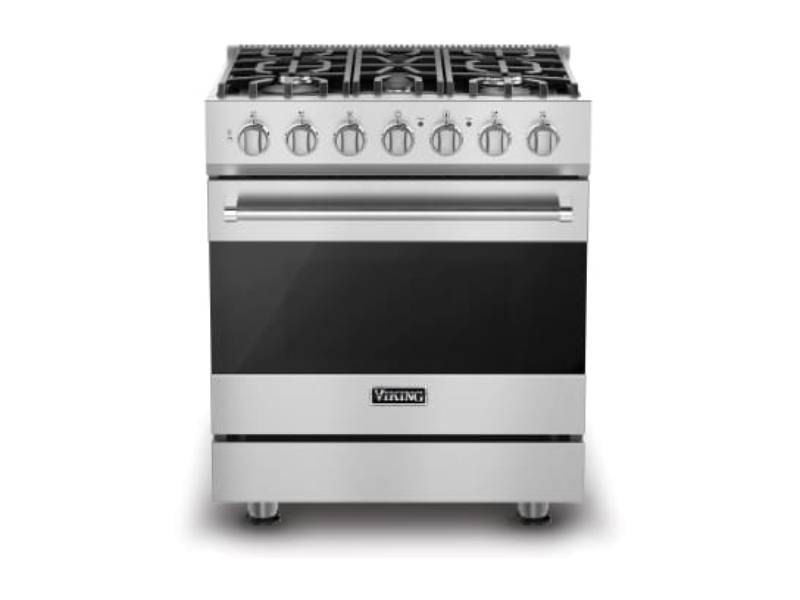 30" Viking Freestanding Gas Range with 5 Sealed Burners (Liquid Propane) - RVGR33025BSSLP