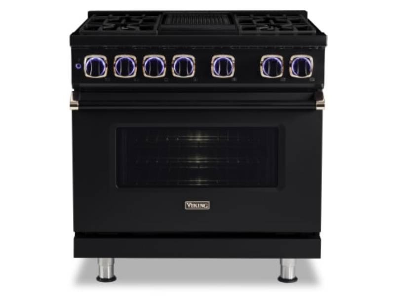 36" Viking 7 Series Freestanding Dual Fuel Range with Natural Gas - VDR73626BBORG