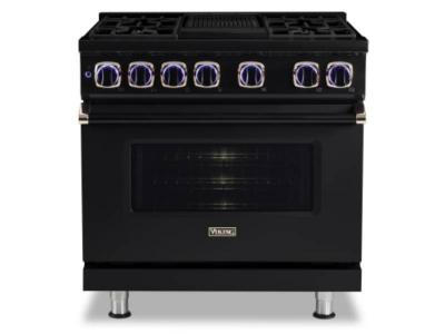 36" Viking 7 Series Freestanding Dual Fuel Range with Natural Gas - VDR73626BBORG