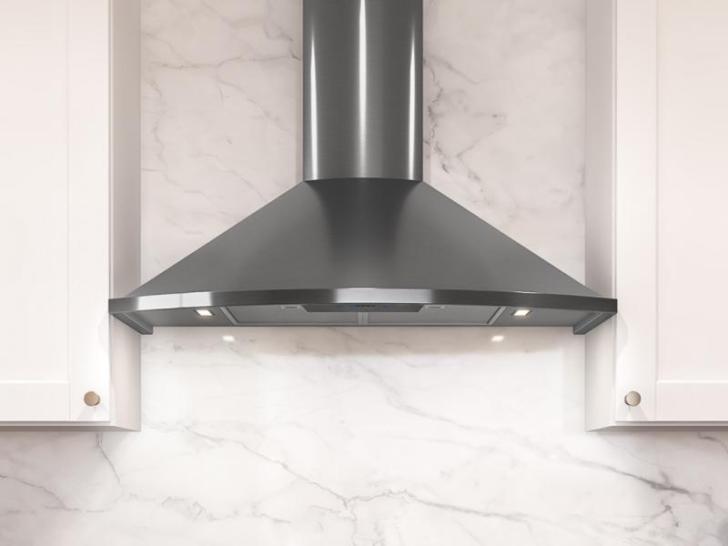 36" Zephyr Core Collection Savona Wall Mount Range Hood in Black - ZSA-M90FB
