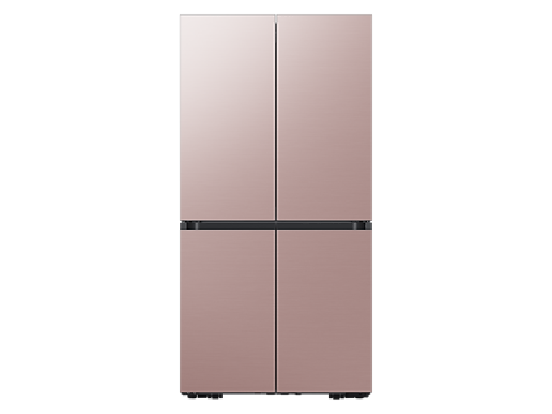 36" Samsung 22.8 Cu. Ft. Bespoke 4-Door Flex French Door Refrigerators With Champagne Rose Steel Panel - F-RF23A967QHQH