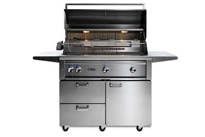 42" Lynx Professional Freestanding Grill With 1 Trident Infrared Burner And 2 Ceramic Burners And Rotisserie - L42TRF