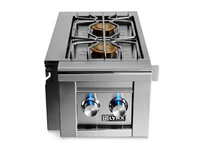 Lynx Professional Cart Mounted Double Side Burner - LCB2-3