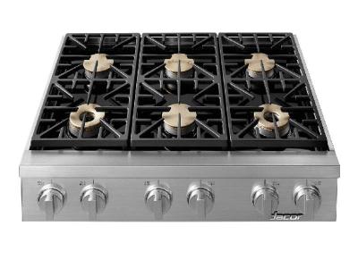 36" Dacor Professional Series Liquid Propane Gas Rangetop - HRTP366S/LP