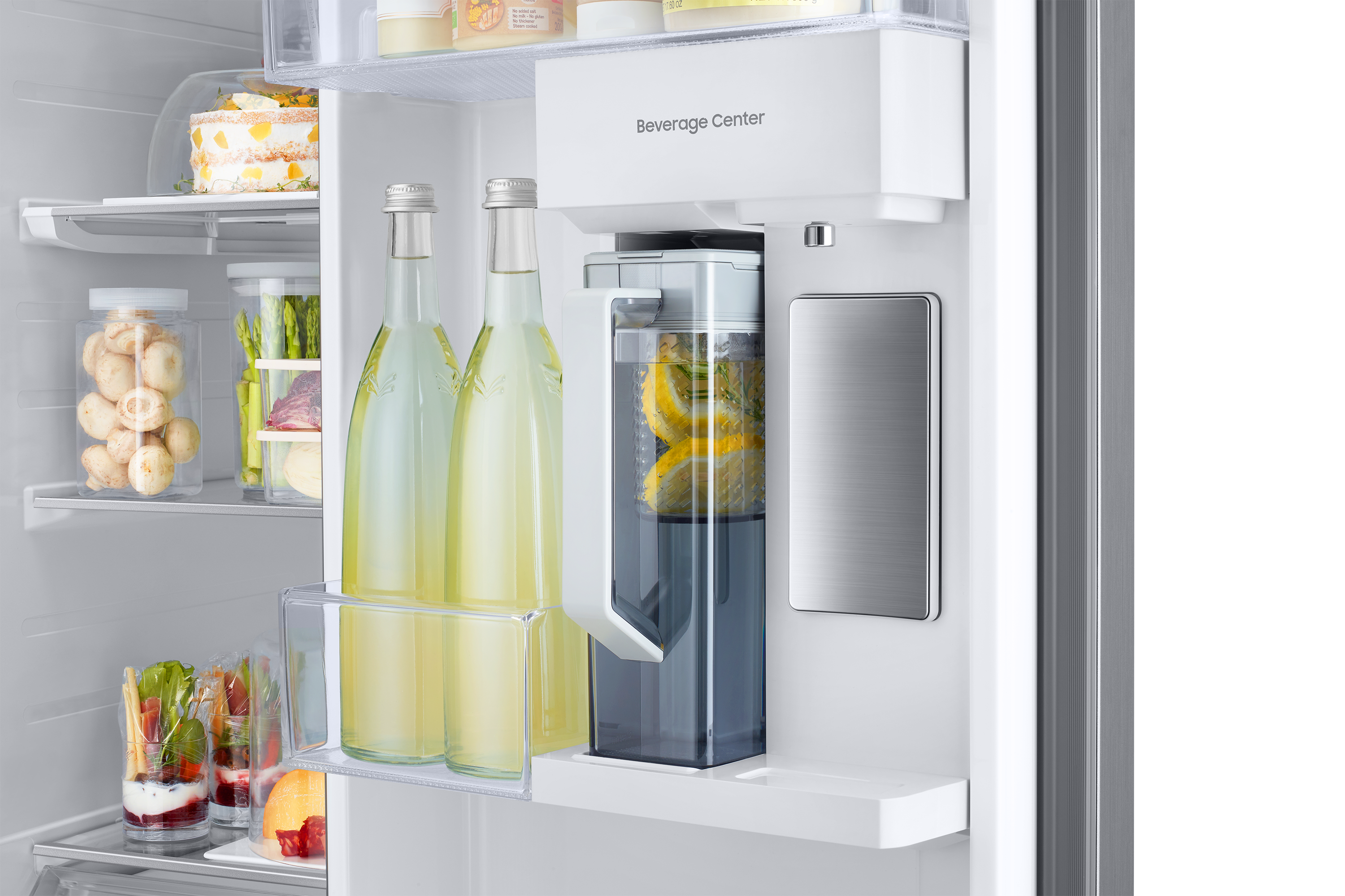 36" Samsung 22.6 Cu. Ft. Bespoke Smart Counter Depth Side-by-Side Refrigerator with Beverage Center - RS23CB760012AA