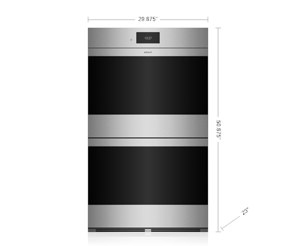 30" Wolf M Series Contemporary Stainless Steel Built-In Double Oven DO3050CM/S