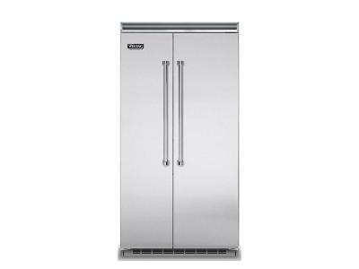 42" Viking Built In Counter Depth Side by Side Refrigerator with 25.32 cu. ft. Capacity -VCSB5423SS