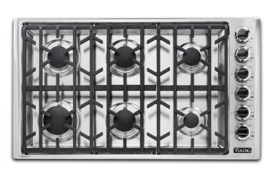  36" Viking Professional 5 Series Stainless Steel Natural Gas Cooktop - VGSU53616BSS
