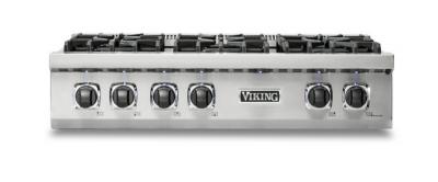 36" Viking 5 Series Gas Rangetop with TruPower Plus - VRT5364GSS