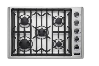 30" Viking Professional 5 Series Gas Cooktop with 5 Burners - VGSU53015BSSLP
