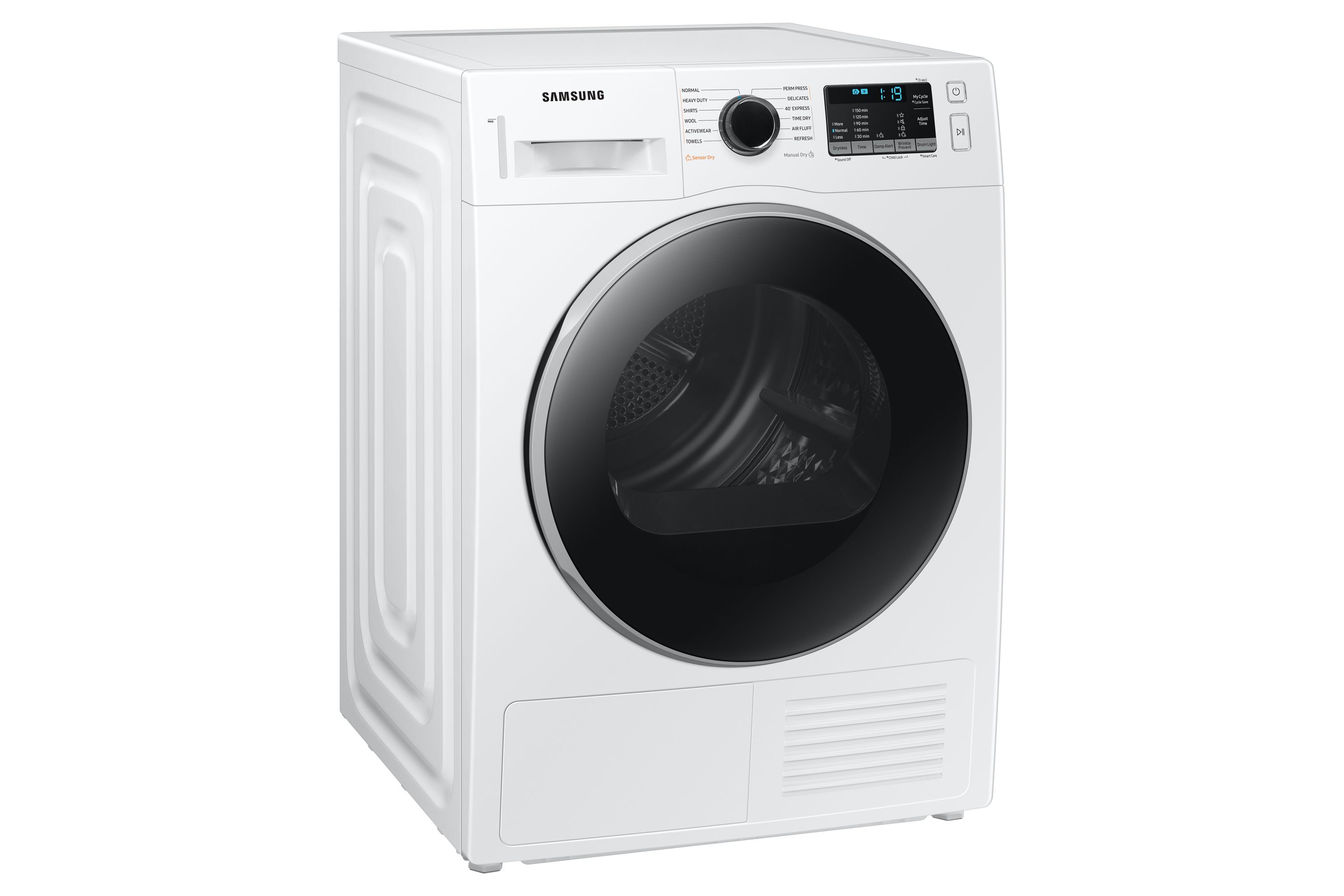 24" Samsung 4.0 Cu. Ft. Dryer with Heat Pump Technology and 40 Plus Express Cycle - DV25B6800HW/AC