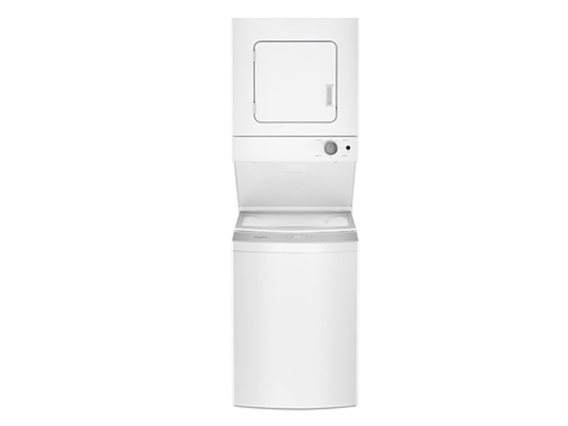 24" Whirlpool 1.8 Cu. Ft. I.E.C. Electric Stacked Laundry Center With 6 Wash Cycles And AutoDry - YWET4024HW