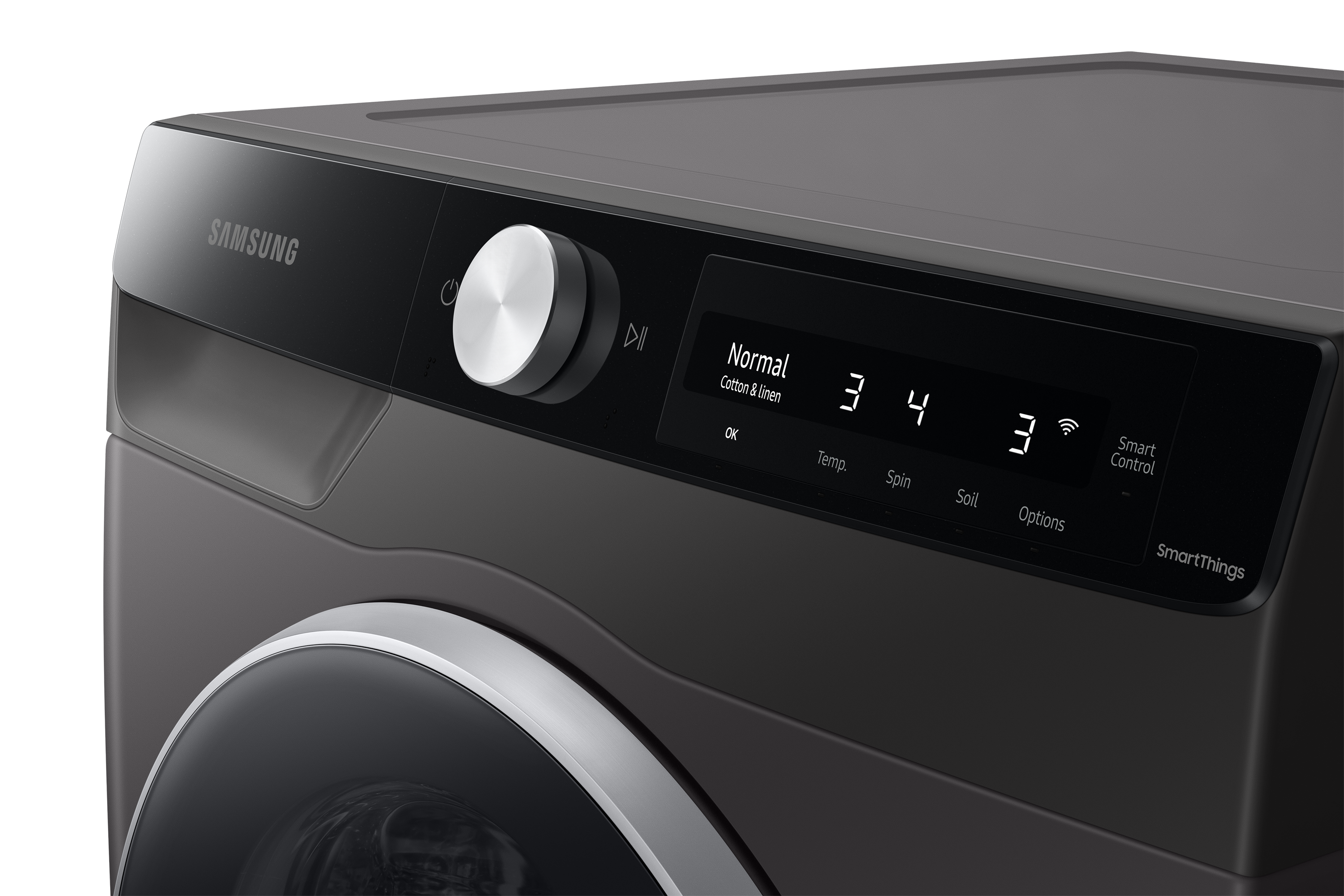 24" Samsung 2.5 Cu.Ft. Front Load Washer with AI Powered Smart Dial - WW25B6900AX/AC