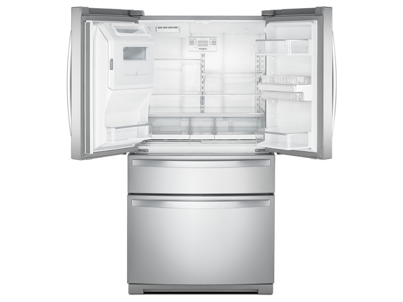 36" Whirlpool 26 Cu. Ft. Wide 4 Door Refrigerator with Prep and Store Bins - WRMF7736PZ