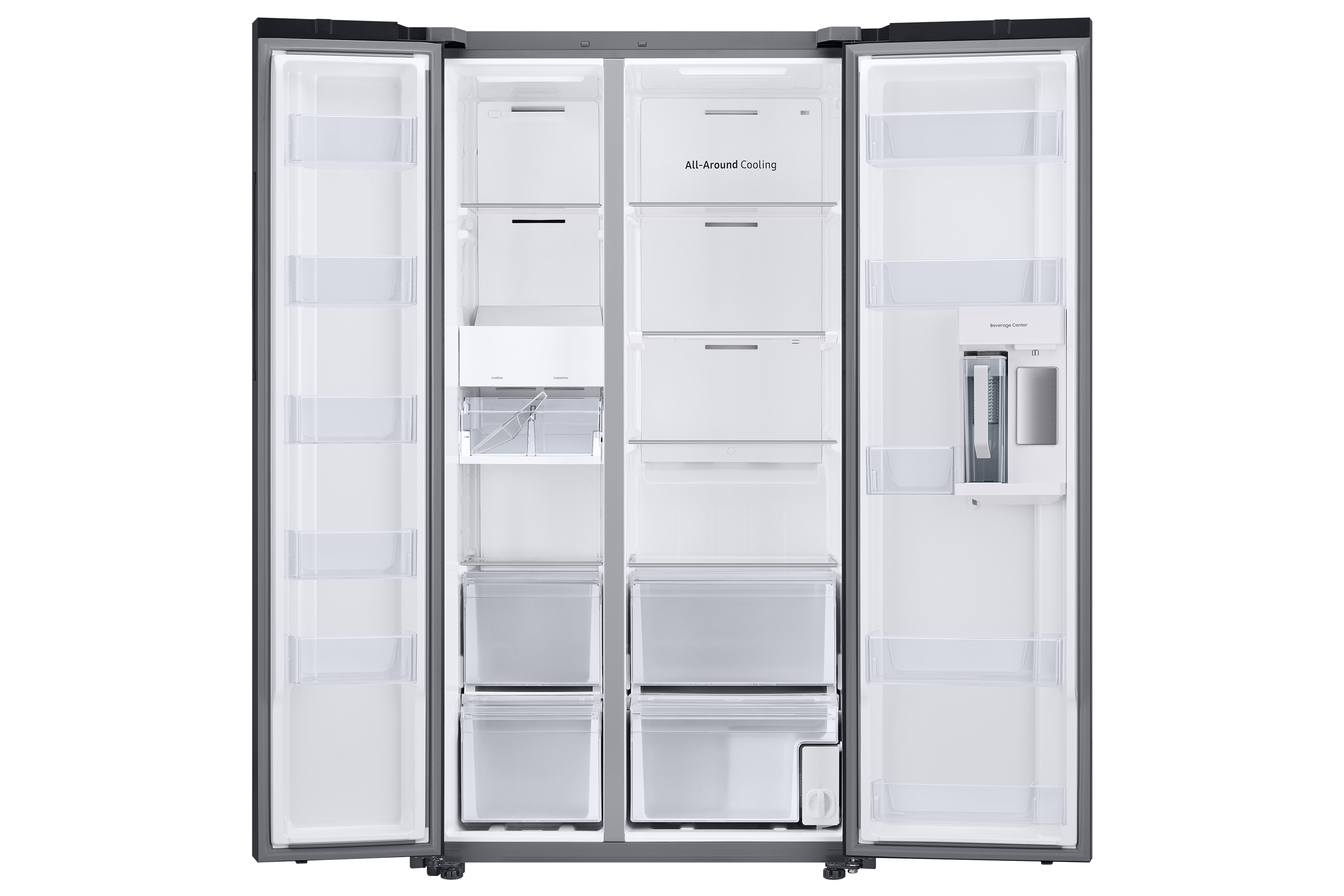 36" Samsung 22.6 Cu. Ft. Bespoke Smart Counter Depth Side-by-Side Refrigerator with Beverage Center - RS23CB760012AA