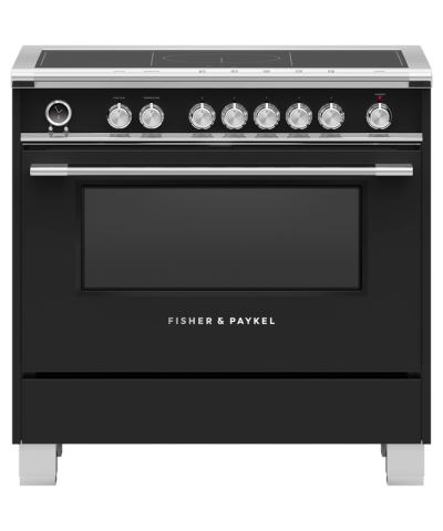 36" Fisher & Paykel Series 9 Classic Induction Range With SmartZone In Black - OR36SCI6B1