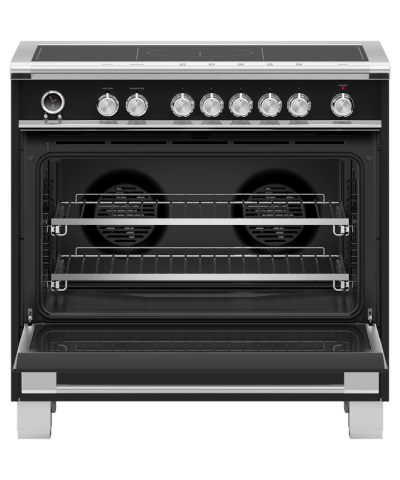 36" Fisher & Paykel Series 9 Classic Induction Range With SmartZone In Black - OR36SCI6B1