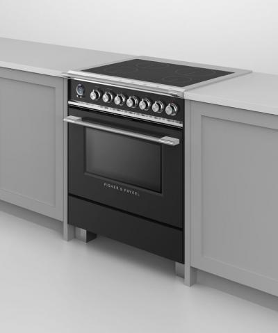 30" Fisher & Paykel Series 9 Classic Induction Range With 4 Zones In Black - OR30SCI6B1