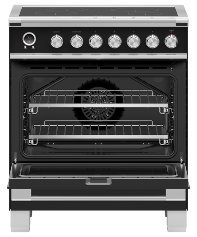 30" Fisher & Paykel Series 9 Classic Induction Range With 4 Zones In Black - OR30SCI6B1