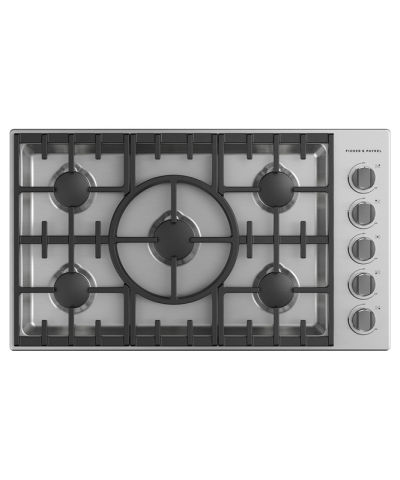 36" Fisher & Paykel Gas Cooktop with 5 Sealed Dual Flow Burners - CDV3-365H-N