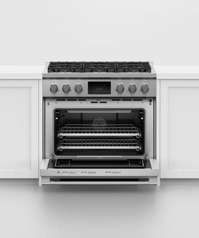 36" Fisher & Paykel Series 9 Professional Dual Fuel Range With 6 Burners - RDV3-366-N