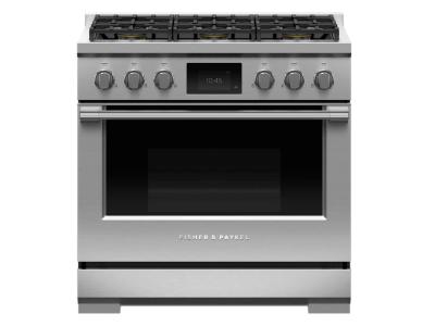 36" Fisher & Paykel Series 9 Professional Dual Fuel Range With 6 Burners - RDV3-366-N