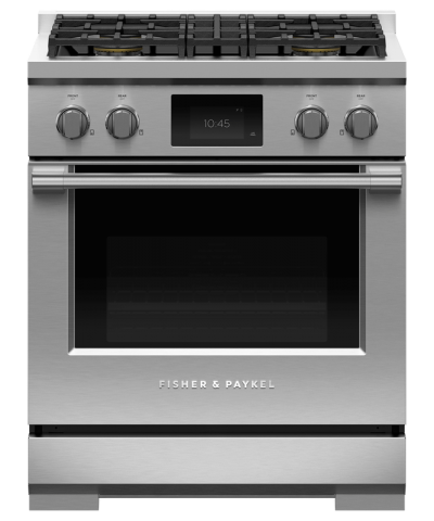 30" Fisher & Paykel Series 9 Professional Dual Fuel Range With 4 Burners - RDV3-304-L