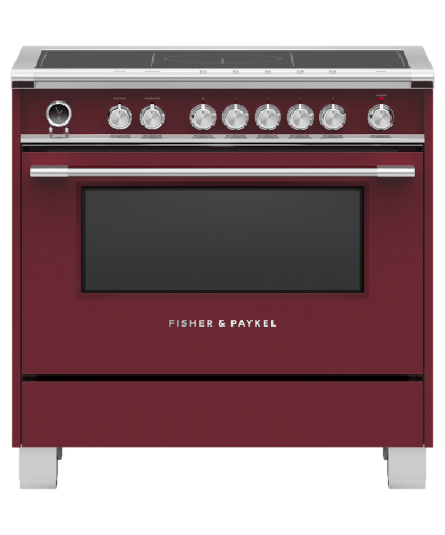 36" Fisher & Paykel Series 9 Classic Induction Range With SmartZone In Red - OR36SCI6R1