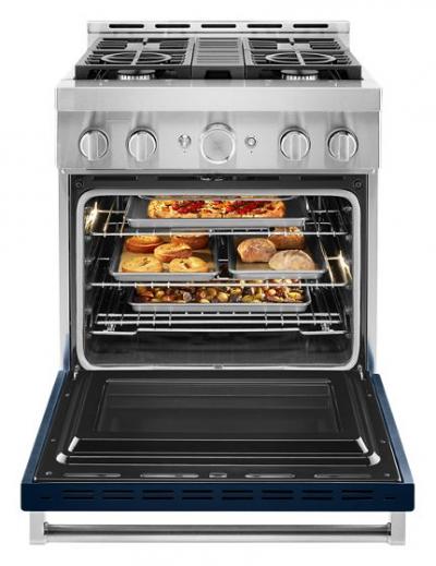 30'' KitchenAid 4.1 Cu. Ft. Smart Commercial-Style Gas Range With 4 Burners - KFGC500JIB