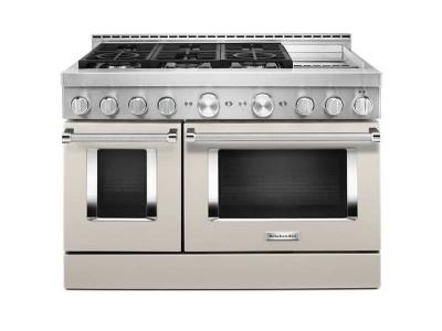 48" KitchenAid 6.3 Cu. Ft. Smart Commercial-Style Gas Range With Griddle - KFGC558JMH