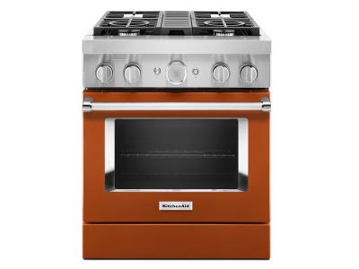 30" KitchenAid 4.1 Cu. Ft. Smart Commercial-Style Dual Fuel Range With 4 Burners - KFDC500JSC