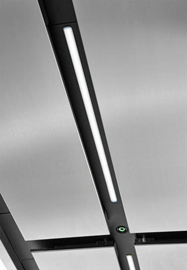 63" Best 1500 Max Blower CFM  Ceiling Mounted Range Hood in Brushed Stainless Steel- CC34IQT63SB