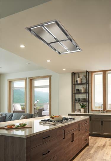 63" Best Ceiling Mounted Range Hood with External Blower in Brushed Stainless Steel - CC34E63SB