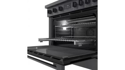 36" Bosch 800 Series Dual Fuel Freestanding Range With 6 Burners In Black Stainless Steel - HDS8645C