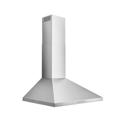 24" Broan Convertible Wall-Mount Pyramidal Chimney Range Hood With 450 Max CFM - BWP1244SS