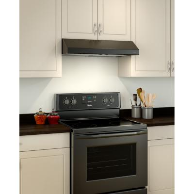 30" Broan Under Cabinet Range Hood With 300 Max Blower CFM In Black - NCS330BLC